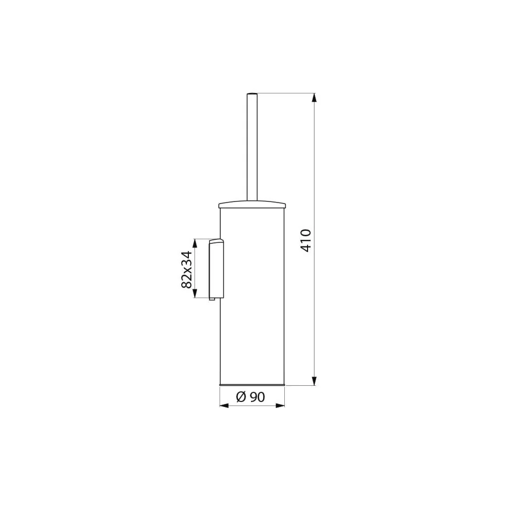 4051 DELABIE Wall Mounted Toilet Brush Set with Lid - Image 4