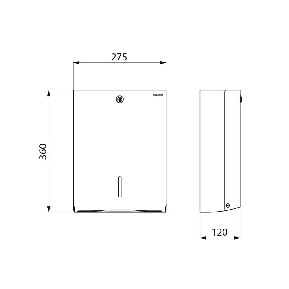 510601 DELABIE Stainless Steel Wall Mounted Paper Towel Dispenser - Image 5