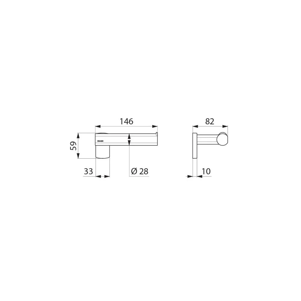 511966 Be-Line® wall-mounted toilet roll holder - Image 4