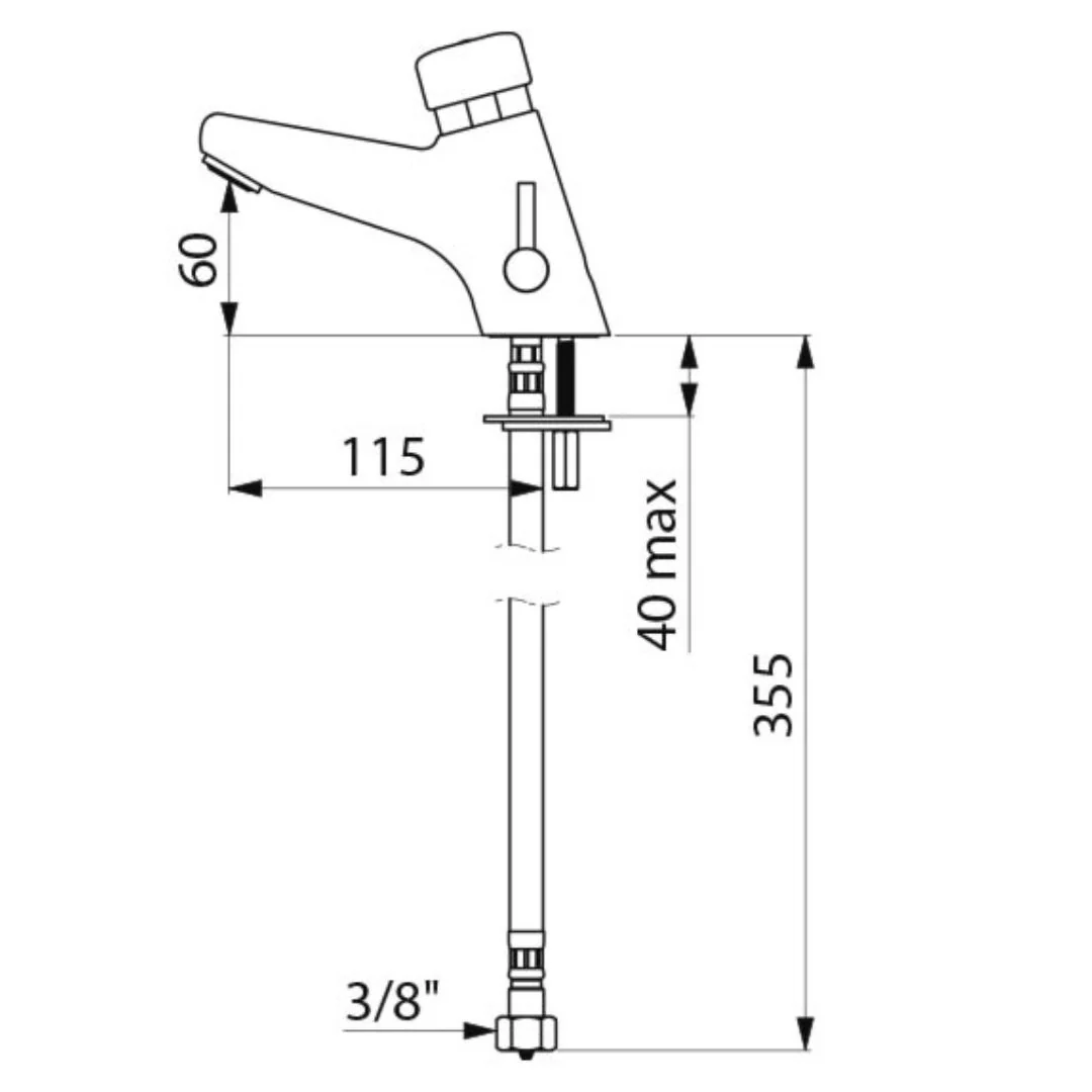 700102 DELABIE TEMPOMIX 2 Time Flow Mixer Tap - Image 4
