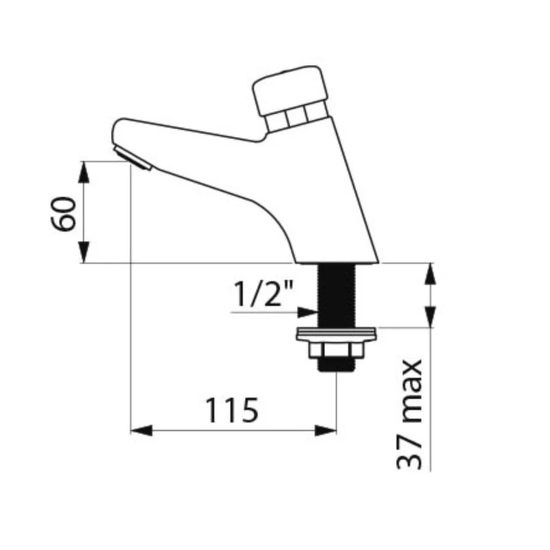 702000 DELABIE TEMPOSTOP 2 Time Flow Tap - Image 3
