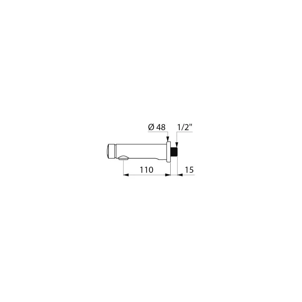 741500 DELABIE TEMPOSOFT 2 Wall Mounted Soft Touch Time Flow Tap - Image 4