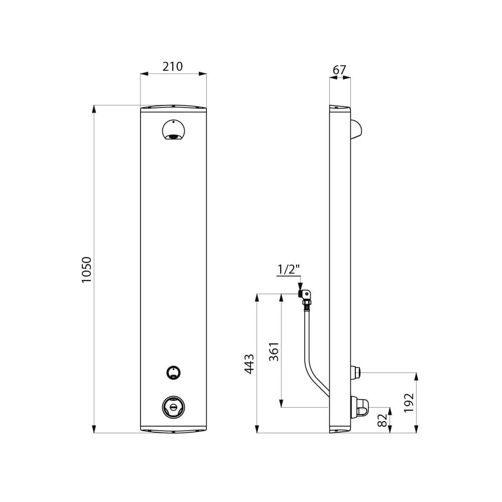 792310UK DELABIE SECURITHERM Thermostatic Time Flow Shower Panel - Image 5
