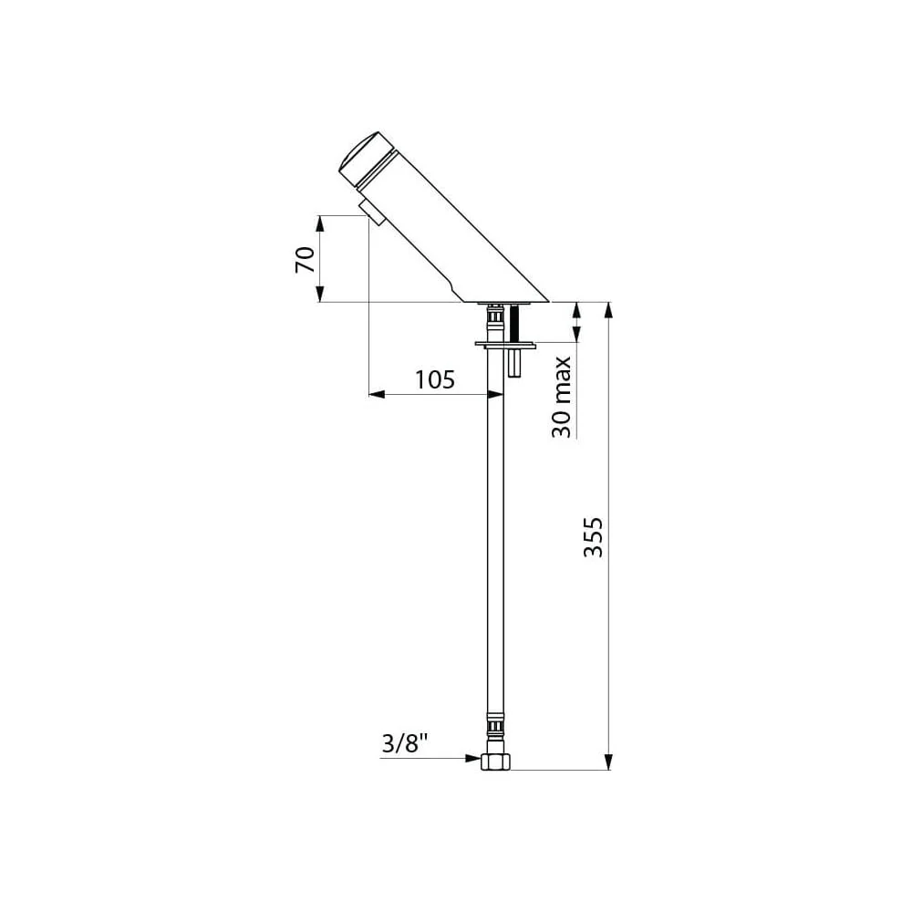 794100 DELABIE TEMPOMIX 3 Soft Touch Time Flow Mixer Tap - Image 5