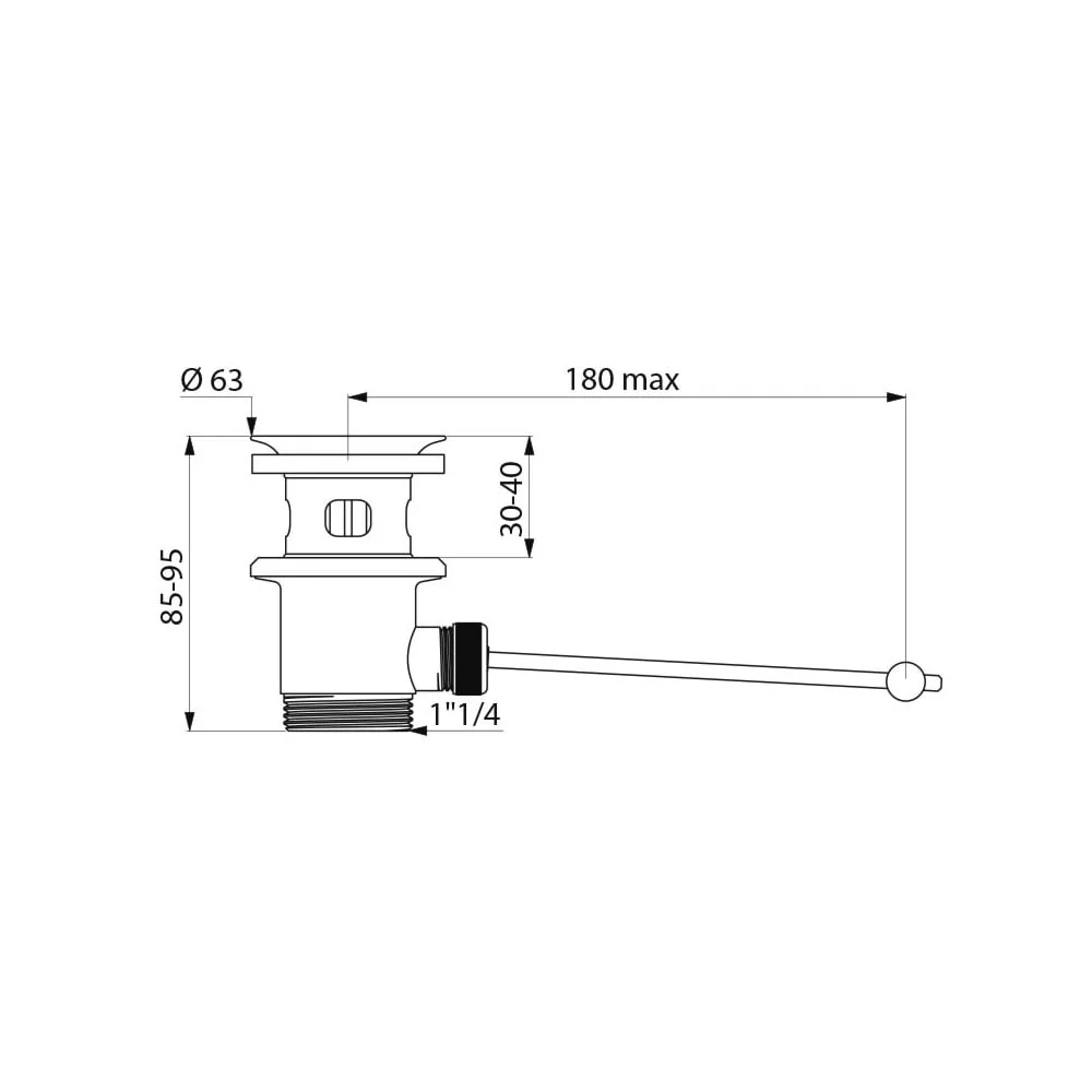 Basin Waste with Valve - Image 2