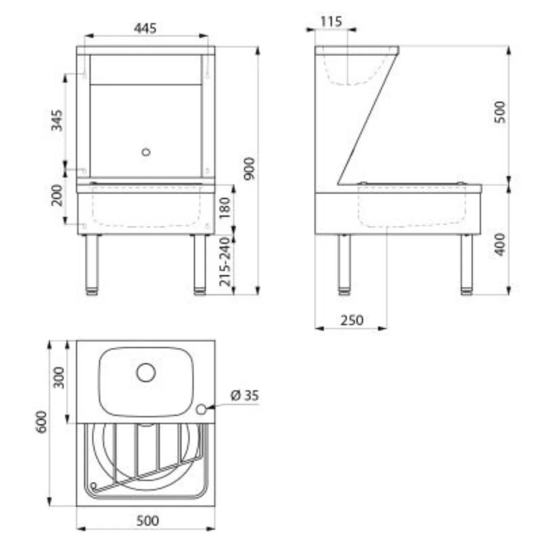 180140 Floor Standing Janitorial Unit - Washbasin and Disposable Sink - Image 3