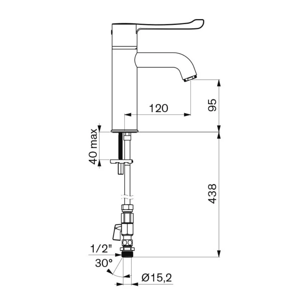 H9605610 SECURITHERM BIOCLIP Removable Thermostatic Basin Mixer Tap - Image 3