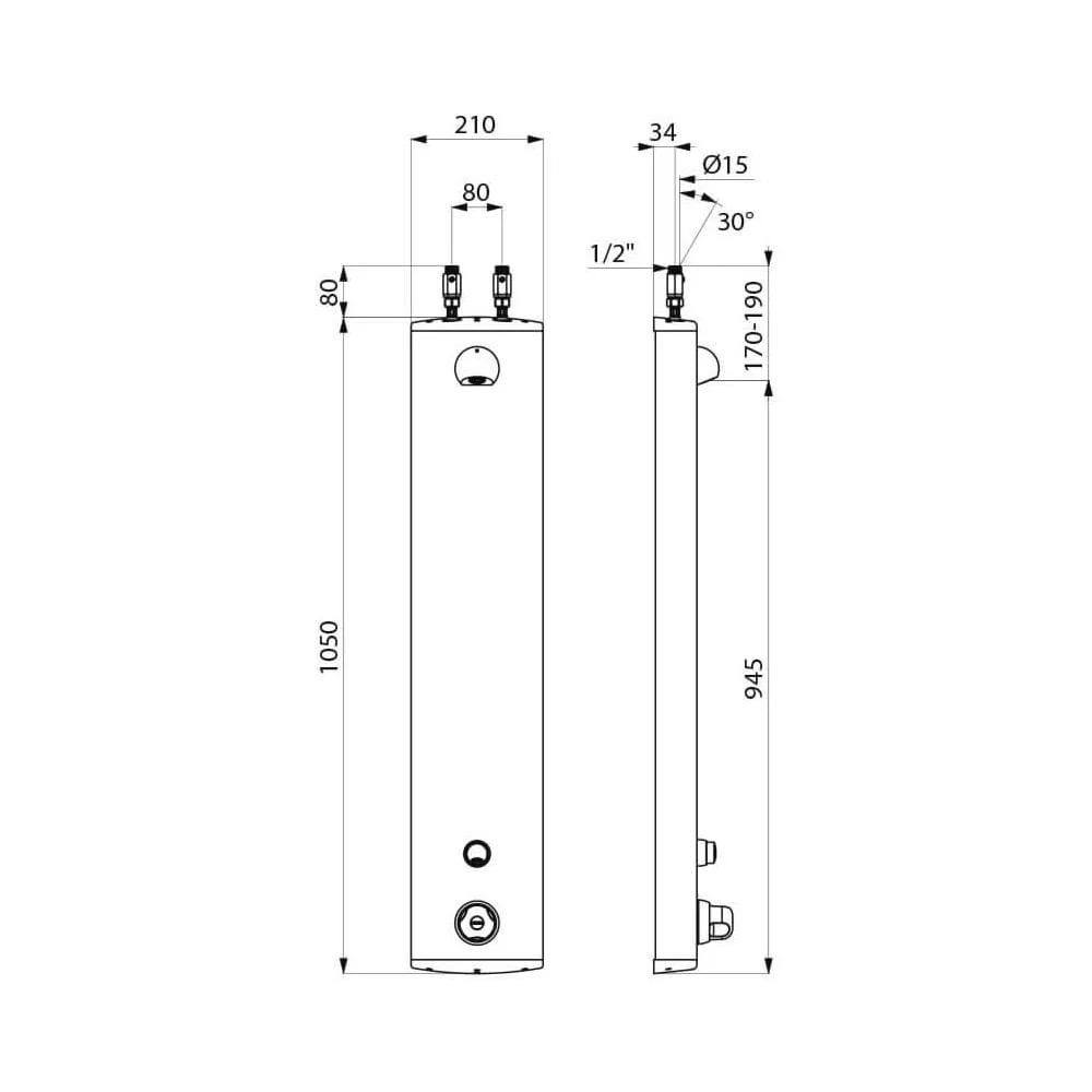 79230015 DELABIE SECURITHERM Soft Touch Time Flow Shower Panel - Image 5