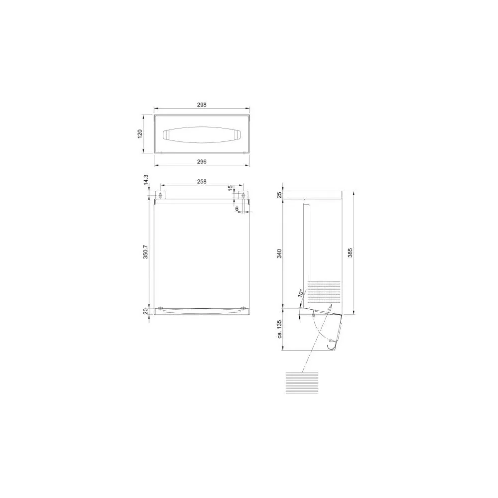 DP3501 Dolphin Prestige Behind the Mirror Paper Towel Dispenser - Image 2