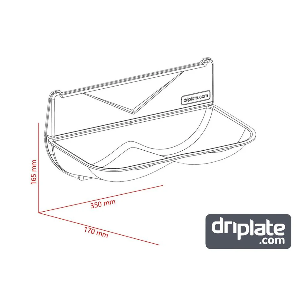 driplate® Hand Dryer Drip Tray - White - Image 2