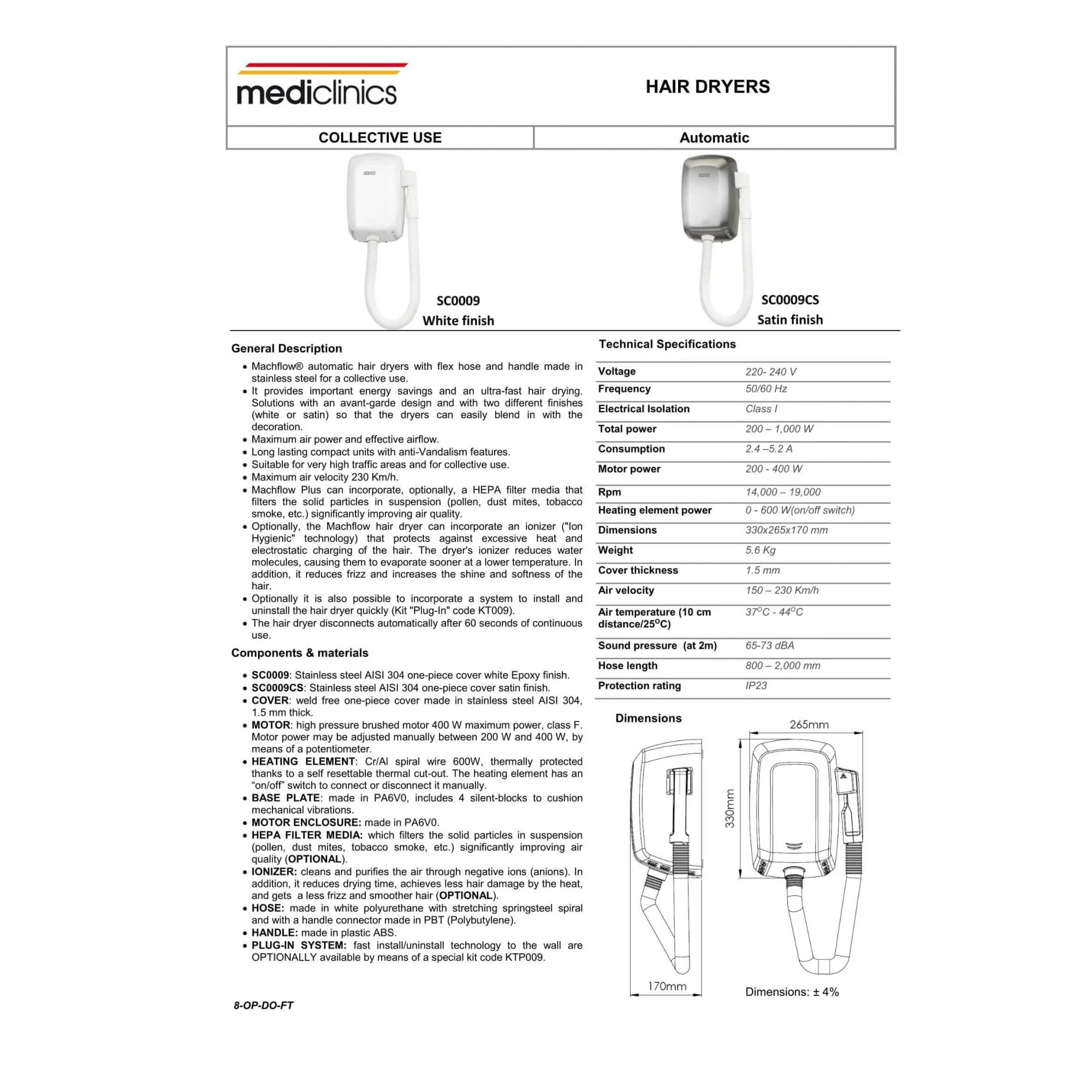 Mediclinics Machflow High Speed Hair Dryer IP23 - Image 3