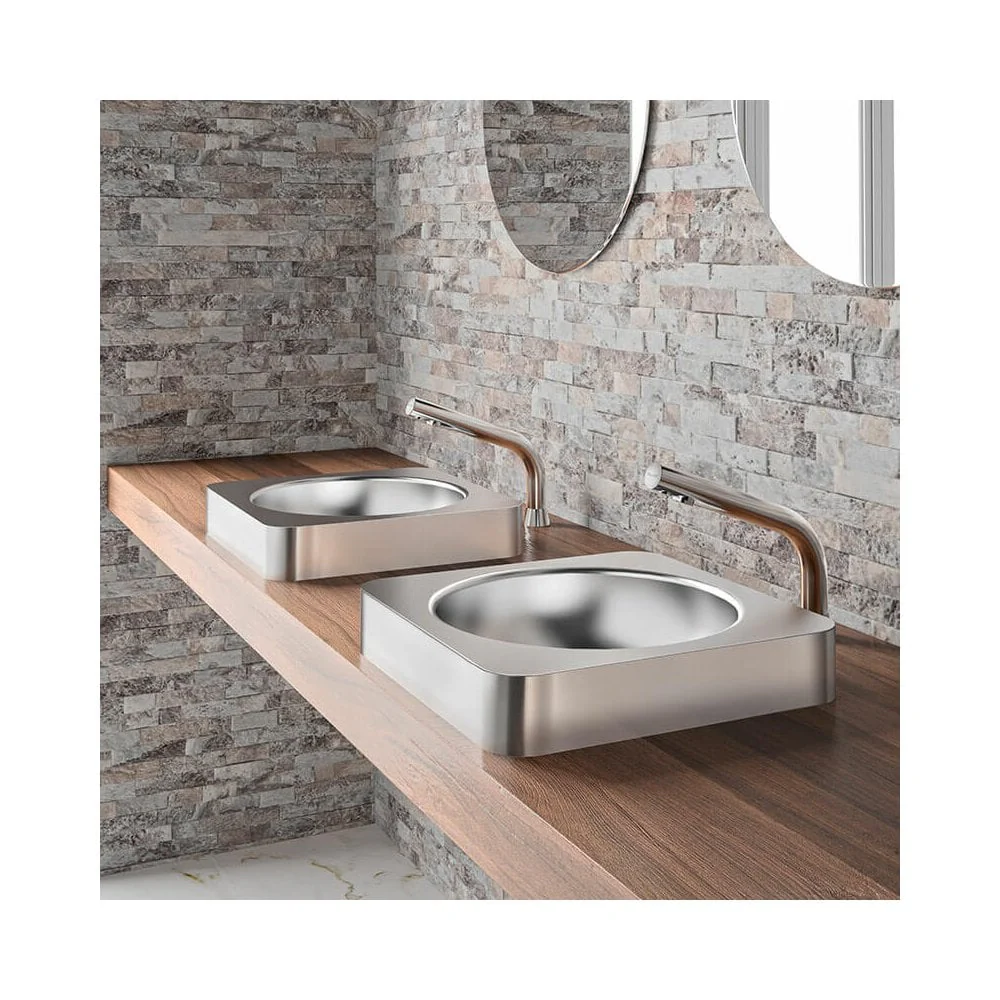 QUADRA 304 Stainless Steel Countertop Basin 380x380 120650 / 120650BK - Image 5