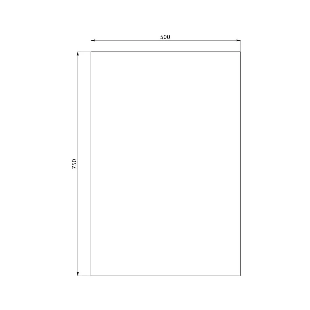 Rectangular Glass Vanity Mirror 3454 (500x750) - Image 2