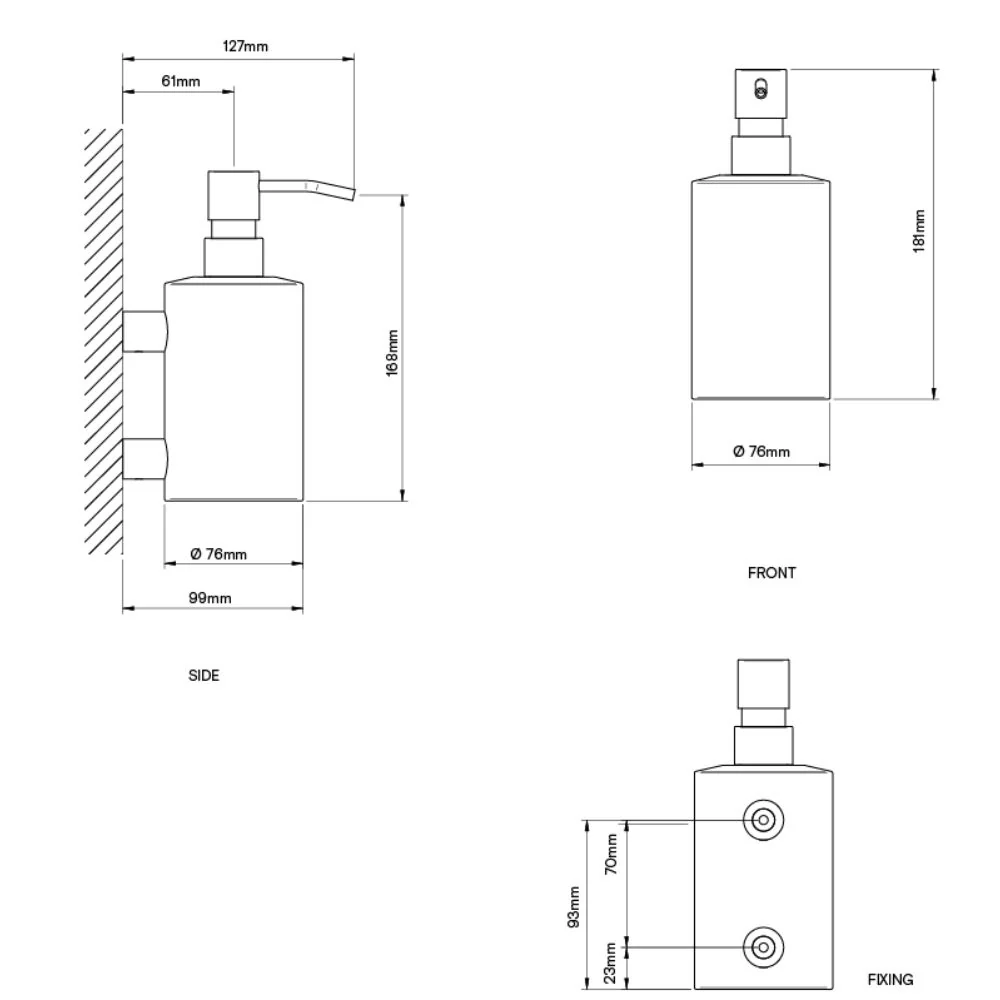 400ml Bulk Fill Pump Action Wall Mounted Soap Dispenser TSL.938 - Image 6