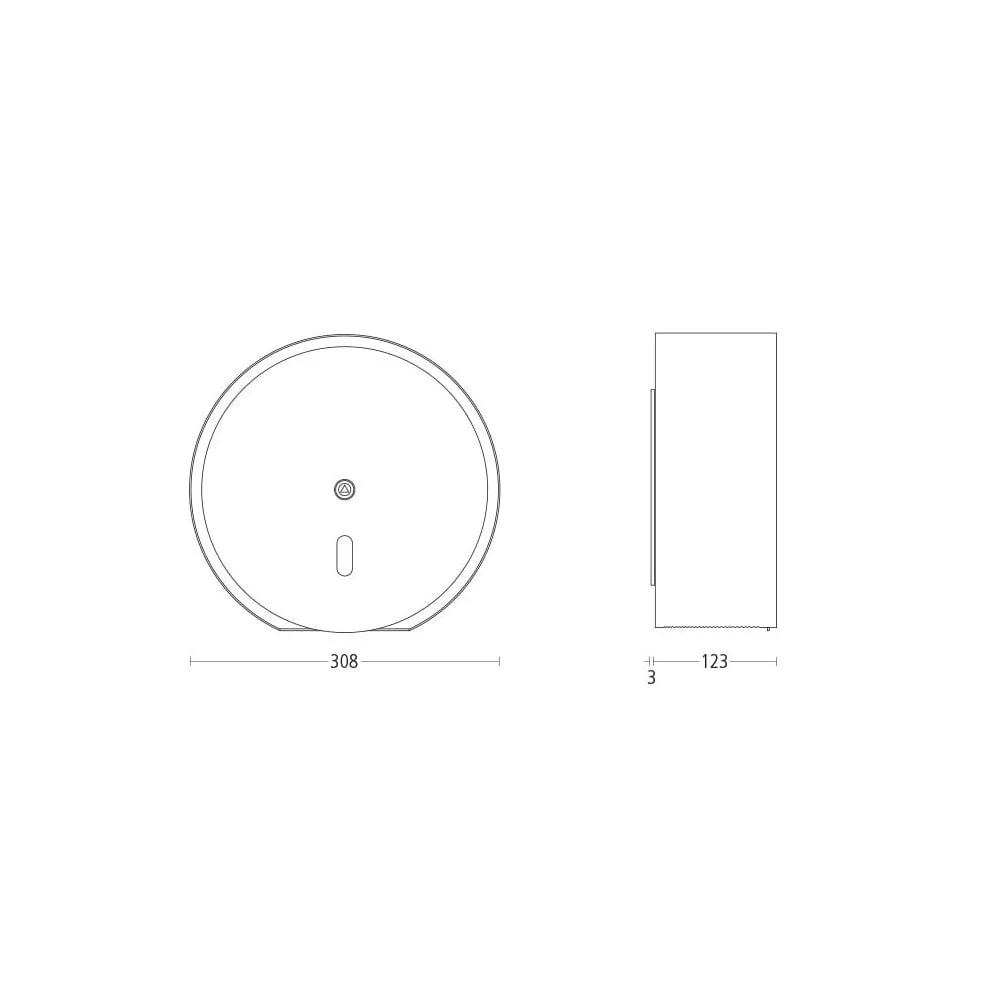 SS2443 - Allgood Modric Series 316 Stainless Steel Maxi Toilet Roll Dispenser - Image 2
