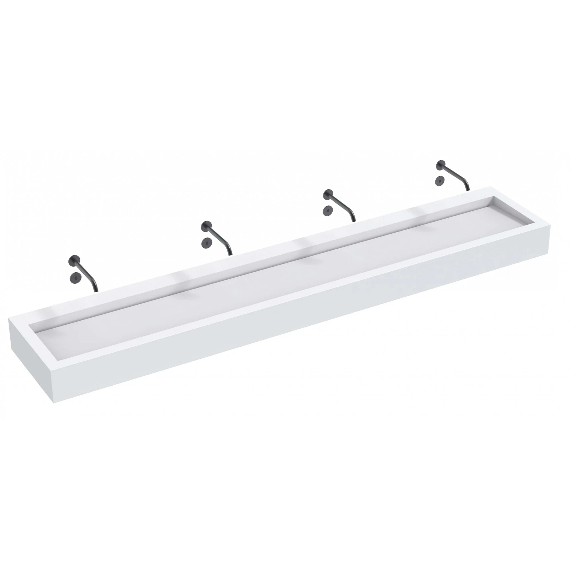 The Monolith S, M or L Series Wall Mounted Wash Basin L.2400mm (300, 450 or 600mm Depth) - Image 3