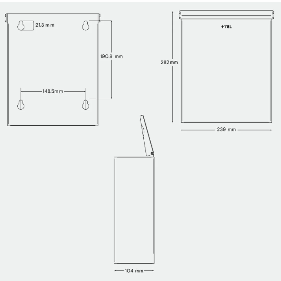 Wall-Mounted Waste Bin TSL.910 - Image 6