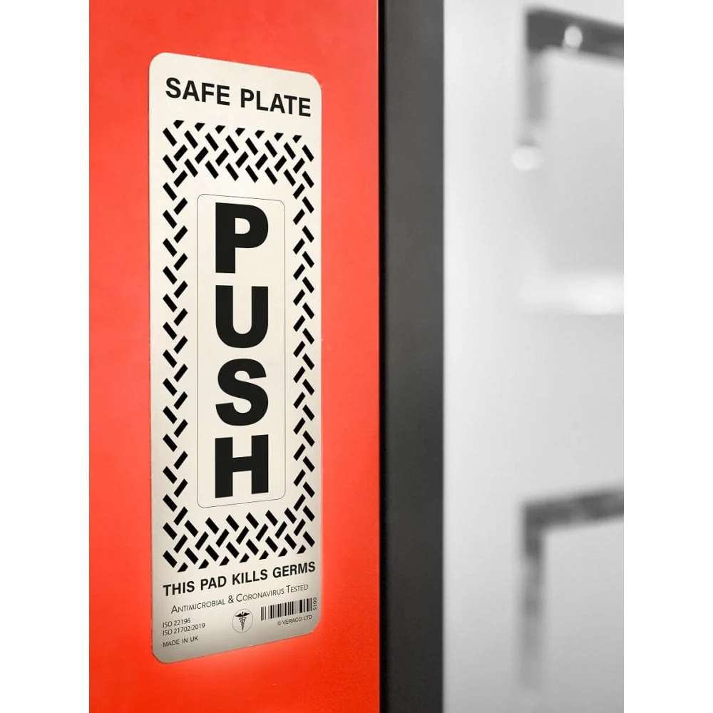 VERACO SAFE PLATE ™ Antibacterial Aluminium Push Plate - Image 2