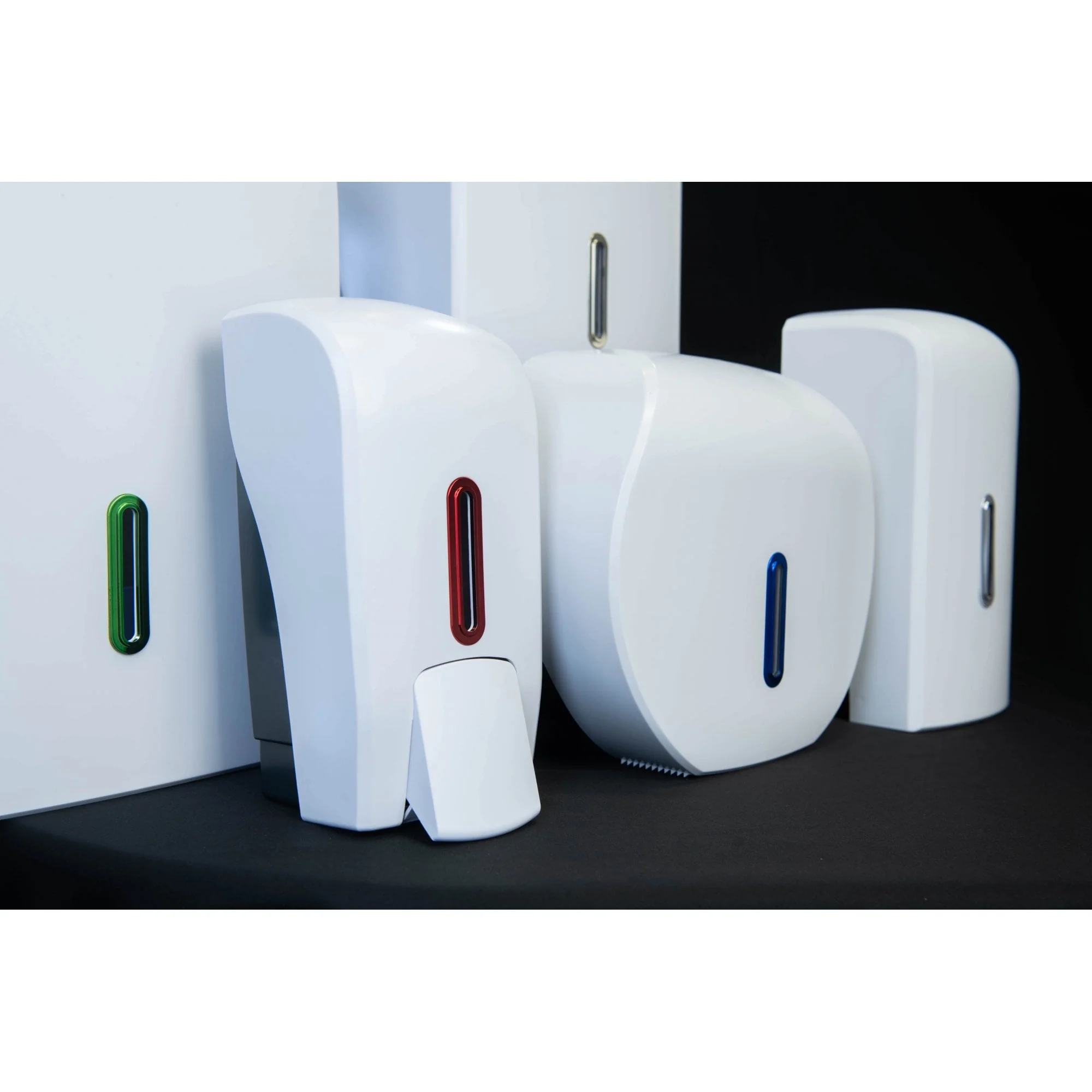 Vivo Halo Series ABS Plastic 1L Satin White Liquid Soap Dispenser - Image 6
