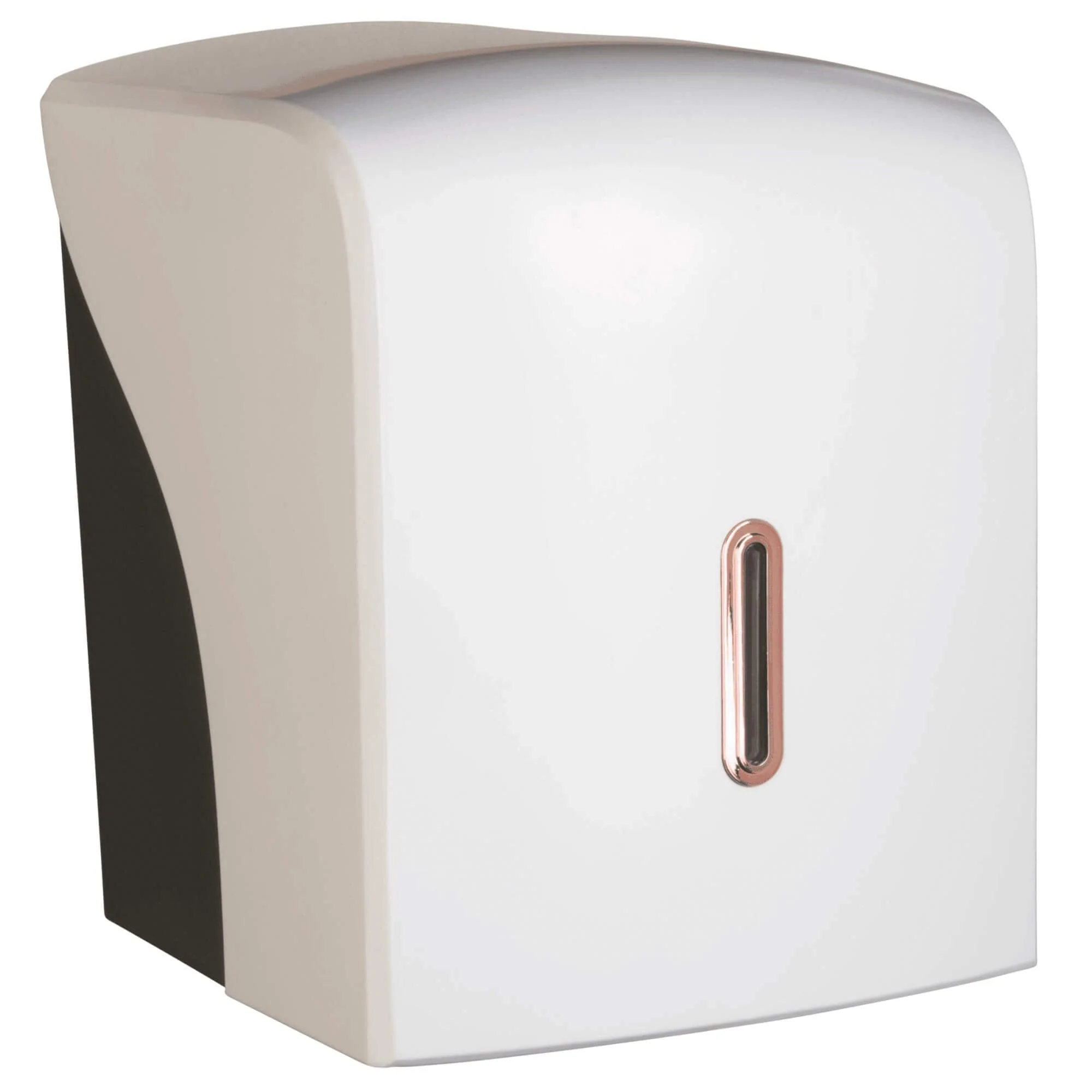Vivo Halo Series ABS Plastic Centre Feed Satin White Paper Towel Dispenser - Image 9
