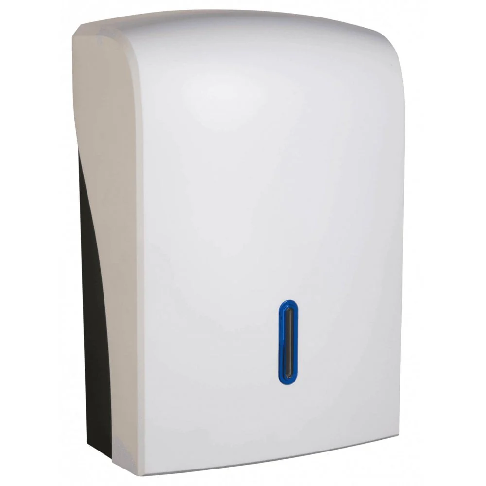 Vivo Halo Series ABS Plastic Satin White Paper Towel Dispenser - Image 5