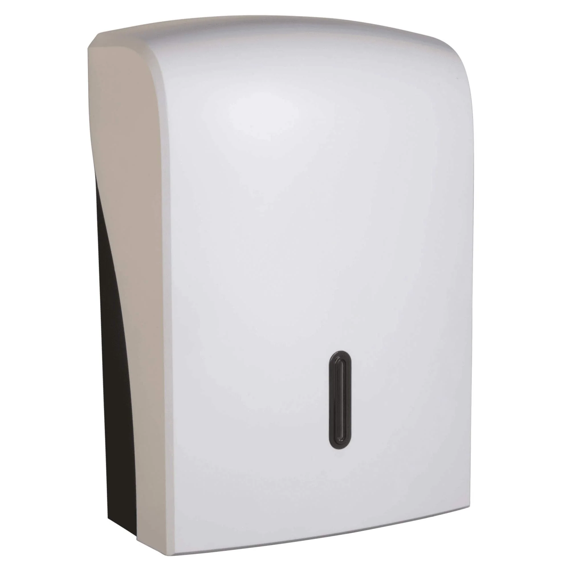 Vivo Halo Series ABS Plastic Satin White Paper Towel Dispenser - Image 7